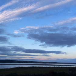 Blue Sky at Island House, Holy Island of Lindisfarne